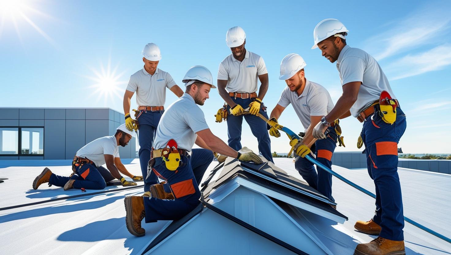 Professional roofing services for commercial and residential properties, showcasing expert installation and quality craftsmanship for long-lasting protection.